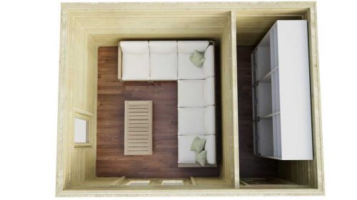 Louth-Contemporary-log house 4x3m-interior-2