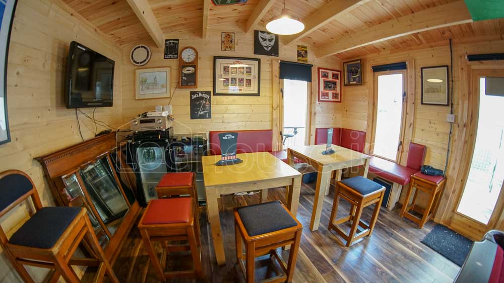 How-do-you-decorate-a-rustic-Pub log cabin